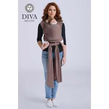Трикотажный слинг-шарф для новорожденного Diva Stretchy, Moka