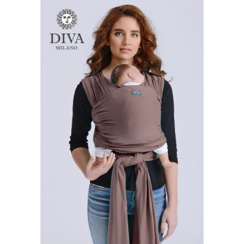 Трикотажный слинг-шарф для новорожденного Diva Stretchy, Moka