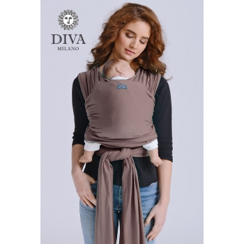 Трикотажный слинг-шарф для новорожденного Diva Stretchy, Moka