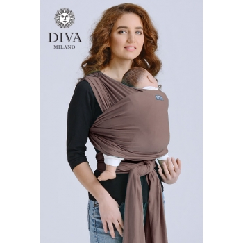 Трикотажный слинг-шарф для новорожденного Diva Stretchy, Moka