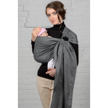 Слинг с кольцами для новорожденных Diva Basico, Charcoal