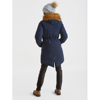 Слингокуртка зимняя - парка для беременных 3 в 1 с мехом, синий