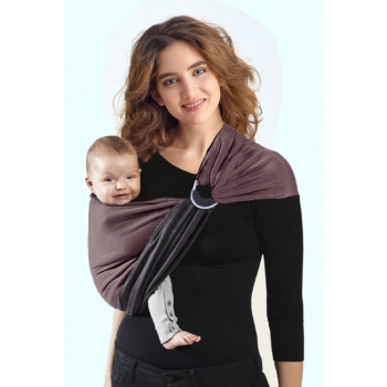 Слинг с кольцами трикотажный Diva Stretchy Grafite/Moka