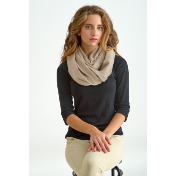 Накидка для кормления (милк-снуд) муслиновая, телесный