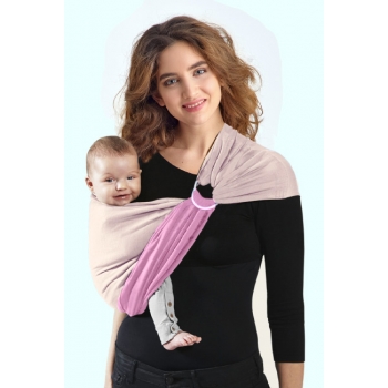 Слинг с кольцами трикотажный Diva Stretchy Pink/Beige