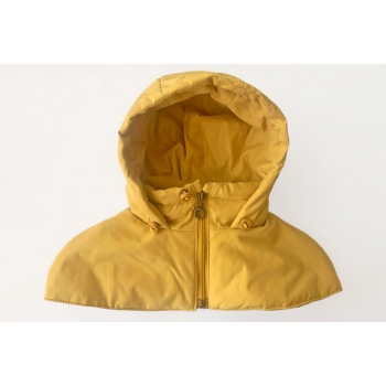 Слингокуртка зимняя - парка для беременных 3 в 1 с мехом, горчичная