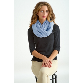 Накидка для кормления (милк-снуд) муслиновая, Denim