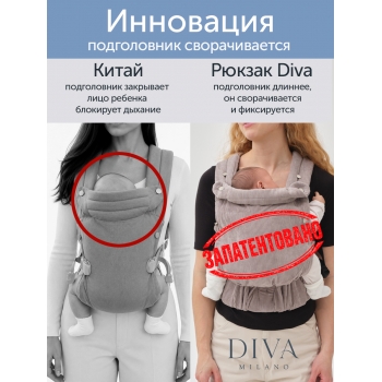 Эргорюкзак для новорожденных Diva New Wave, Luna