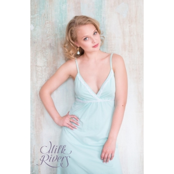 Ночная сорочка для беременных и кормящих "Селена" Milk Rivers,ментол