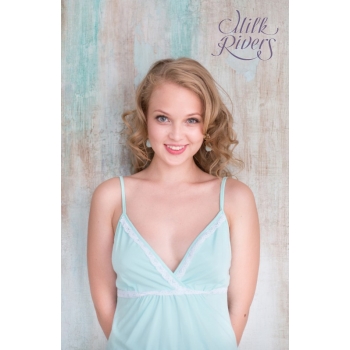 Ночная сорочка для беременных и кормящих "Селена" Milk Rivers,ментол