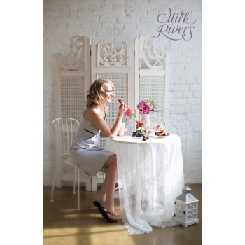 Ночная сорочка для беременных и кормящих "Селена" Milk Rivers, серый меланж