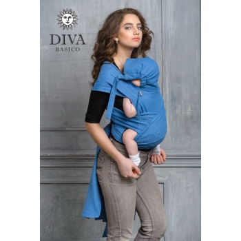 Май-слинг Diva Basico, Zaffiro с капюшоном