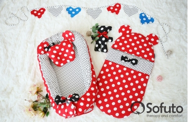 Гнездышко для новорожденных Babynest Minnie red dots