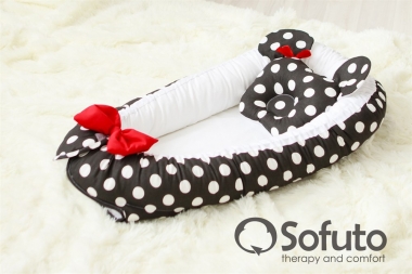 Гнездышко-кокон для новорожденных Babynest Minnie black