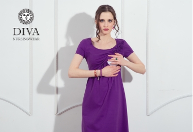 Платье для кормящих и беременных Diva Nursingwear Dalia, цвет Viola