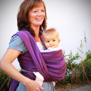 Слинг-шарф Didymos, Waves Holunder (фиолетовые волны)