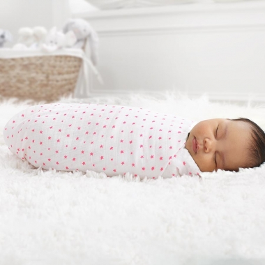 Муслиновые пеленки для новорожденных Aden&Anais большие, набор 2, Neon Fluro Pink