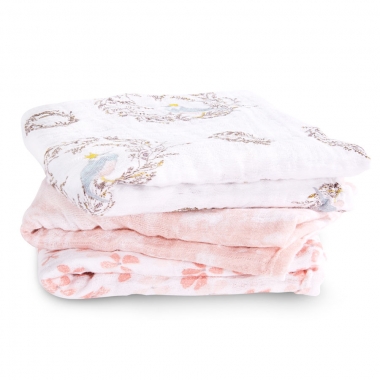 Муслиновые пеленки для новорожденных Aden&Anais средние, набор 3, Birdsong