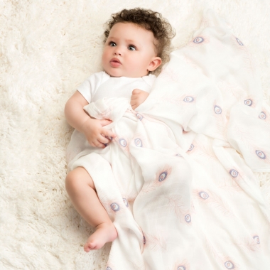 Бамбуковые пеленки для новорожденных Aden&Anais большие, набор 3, Featherlight