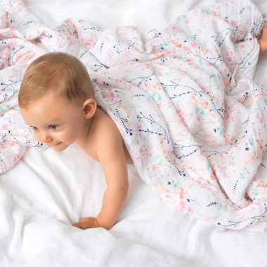 Муслиновые пеленки Aden&Anais для новорожденных, большие, набор 4, Petal Blooms