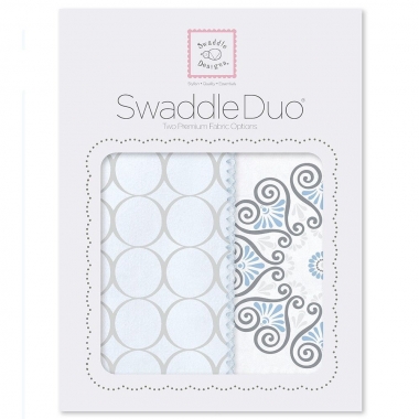 Набор пеленок SwaddleDesigns Swaddle Duo, Blue Mod Medallion