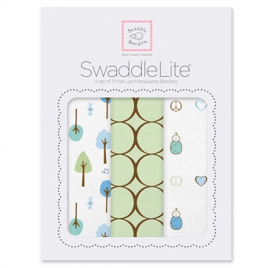 Набор пеленок SwaddleDesigns SwaddleLite Cute & Calm Kiwi