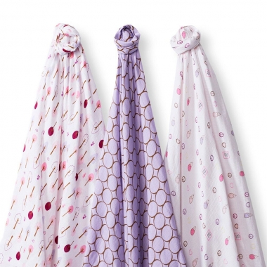 Набор пеленок SwaddleDesigns Swaddle Lite Cute & Calm Lavender