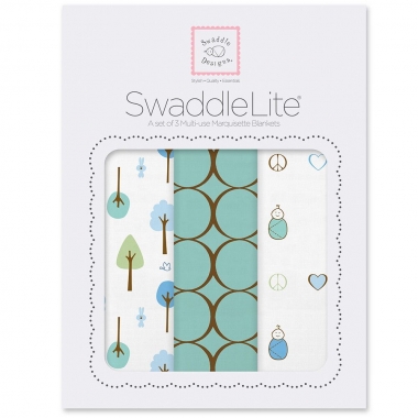 Набор пеленок SwaddleDesigns SwaddleLite Cute & Calm SeaCrystal