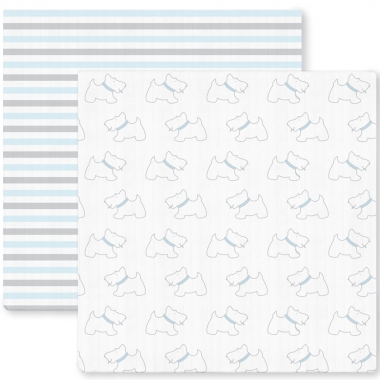 Набор пеленок SwaddleDesigns - Marquisette 2-Pack Little, Doggie Simple Stripes