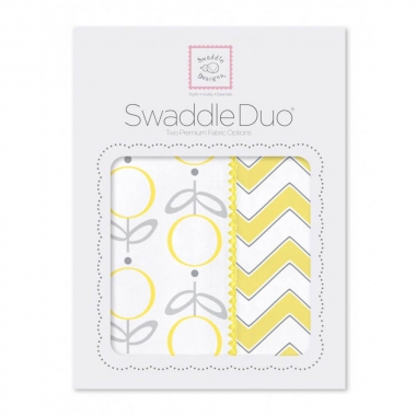 Набор пеленок SwaddleDesigns - Swaddle Duo, Lolli Chevron Yellow