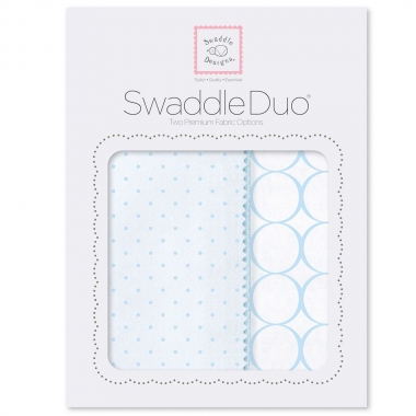 Набор пеленок SwaddleDesigns - Swaddle Duo PB Dot/Mod Circle