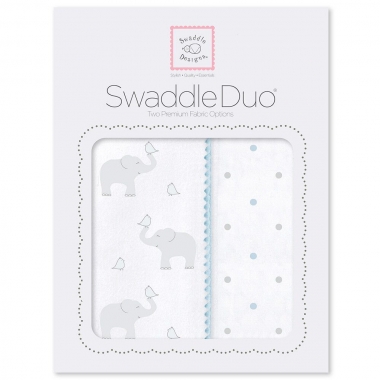 Набор пеленок SwaddleDesigns Swaddle Duo Swaddle Duo PB Elephant/Chickies