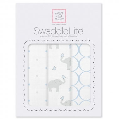Набор пеленок SwaddleDesigns Swaddle Lite, PB Elephant/Chickies