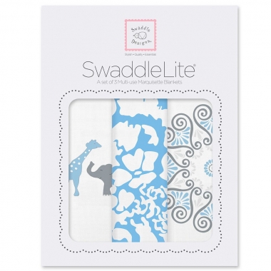 Набор пеленок SwaddleDesigns Swaddle Lite, PB Elephant/Chickies