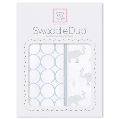 Набор пеленок SwaddleDesigns Swaddle Duo PB Elephant & Chickies Mod Duo