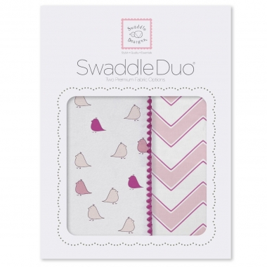 Набор пеленок SwaddleDesigns Swaddle Duo PK Chickies/Chevron