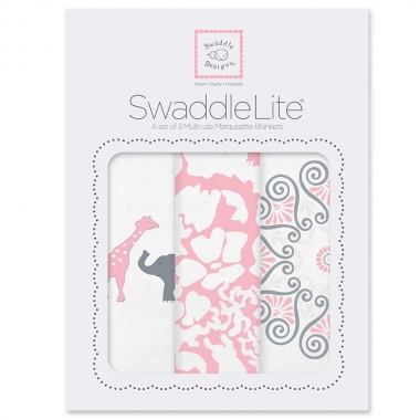 Набор пеленок SwaddleDesigns - Swaddle Lite, PP Elephant/Chickies