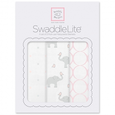 Набор пеленок SwaddleDesigns - Swaddle Lite, PP Elephant/Chickies