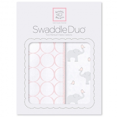 Набор пеленок SwaddleDesigns Swaddle Duo PP Elephant & Chickies Mod Duo