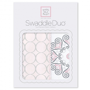 Набор пеленок SwaddleDesigns - Swaddle Duo, Pink Mod Medallion