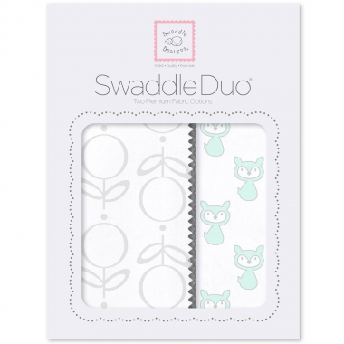 Набор пеленок SwaddleDesigns Swaddle Duo, SeaCrystal Little Fox