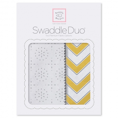 Набор пеленок SwaddleDesigns Swaddle Duo Yellow Chevrons