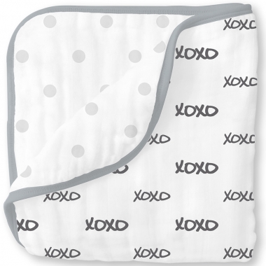 Муслиновое одеяло SwaddleDesigns, Black XOXO