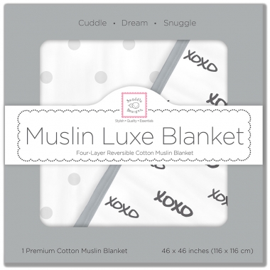 Муслиновое одеяло SwaddleDesigns, Black XOXO