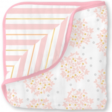 Муслиновое одеяло SwaddleDesigns, цвет Heavenly Floral Pink