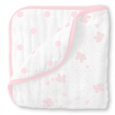 Муслиновое одеяло SwaddleDesigns, Little Ships Pink