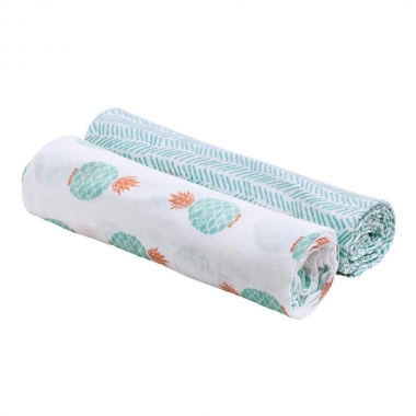 Пеленки для новорожденных из муслина Bébé au Lait, большие, Oahu/Zig-Zag