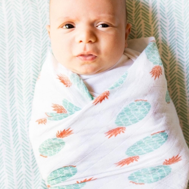 Пеленки для новорожденных из муслина Bébé au Lait, большие, Oahu/Zig-Zag