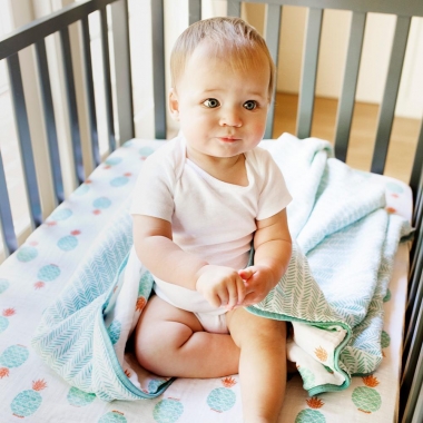 Муслиновое одеяло Bebe au Lait, цвет Oahu and Zig-Zag