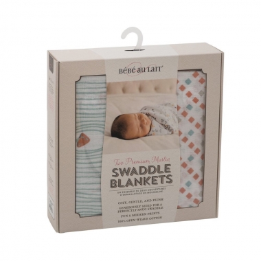Муслиновые пеленки для новорожденного Bébé au Lait большие, Owl/Tinsley